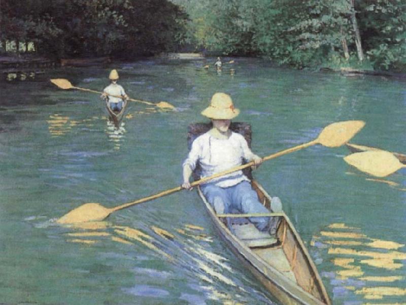 Gustave Caillebotte Bathers about to Dive into the Yerres France oil painting art